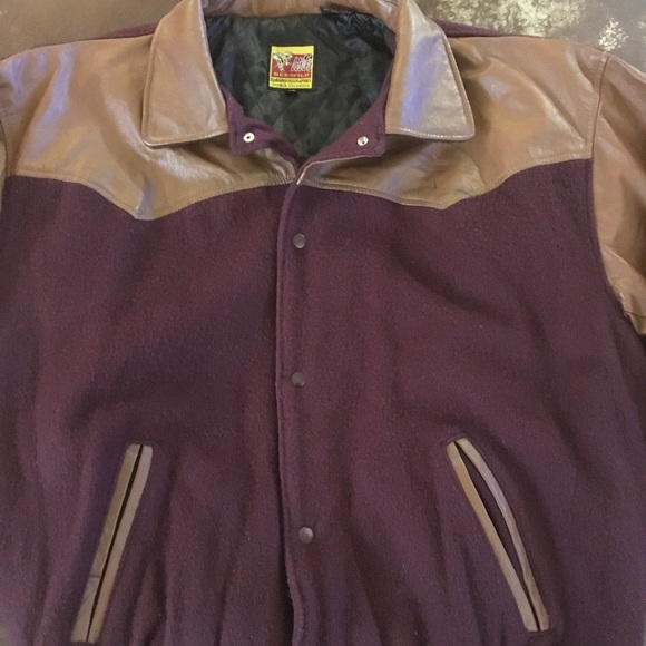 Vintage, Classic Bee Wild Wool & Leather Jacket - Picture 4 of 6